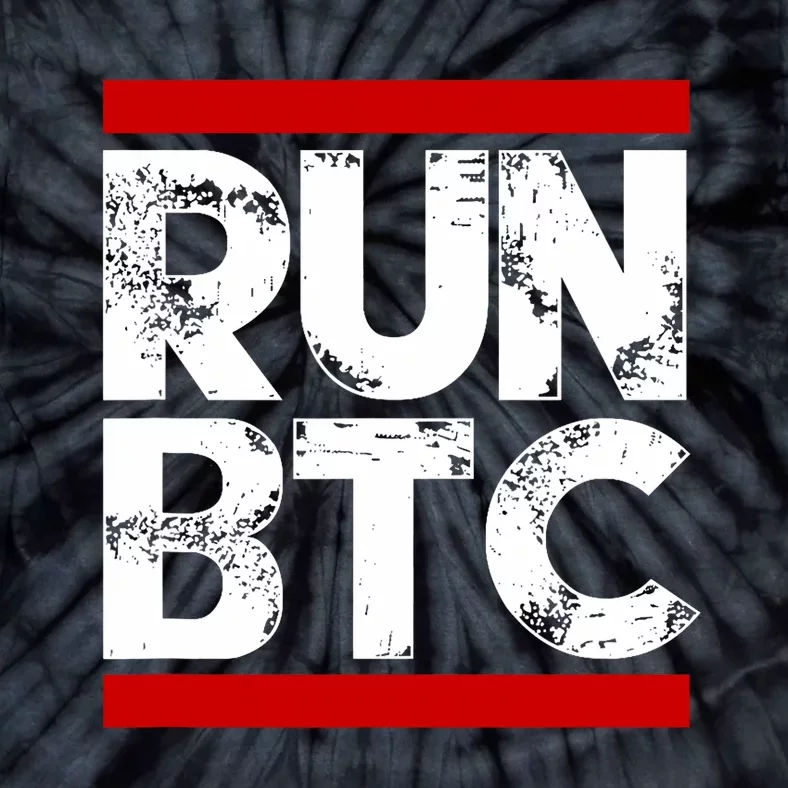 Run Btc Bitcoin Cryptocurrency Tie-Dye T-Shirt