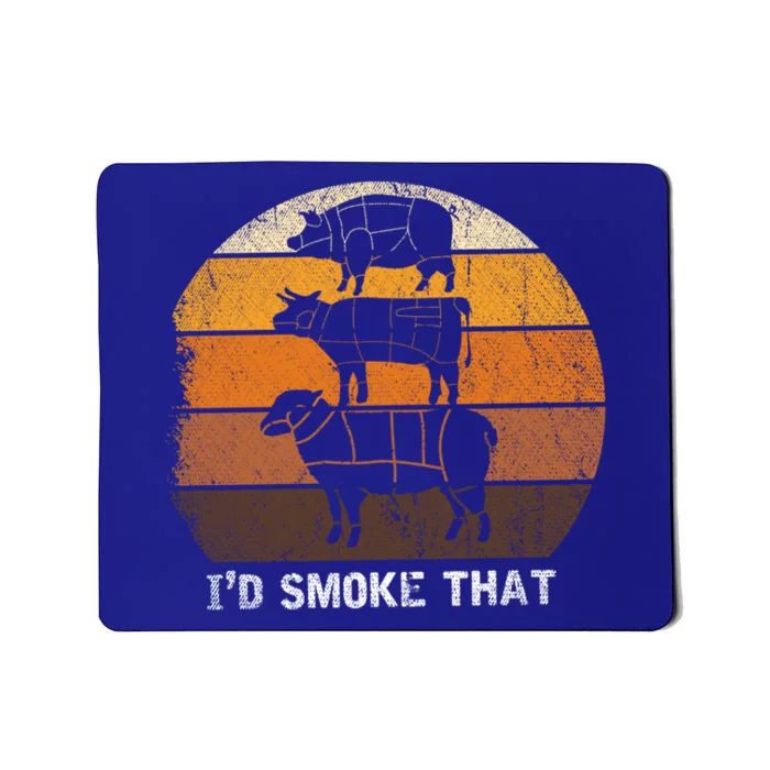 Retro Bbq Barbecue Gift Mousepad