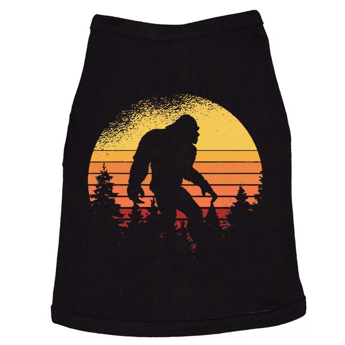 Retro Bigfoot Believer Silhouette Sasquatch Hide And Seek Doggie Tank