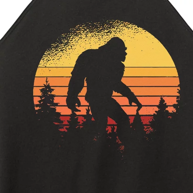 Retro Bigfoot Believer Silhouette Sasquatch Hide And Seek Women’s Perfect Tri Rocker Tank