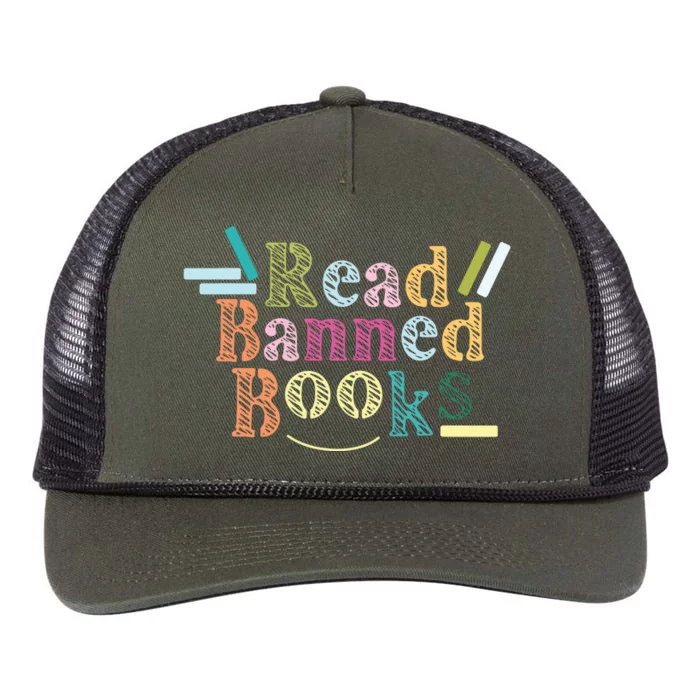 Read Banned Books Banned Books Retro Rope Trucker Hat Cap