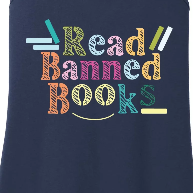 Read Banned Books Banned Books Ladies Essential Tank