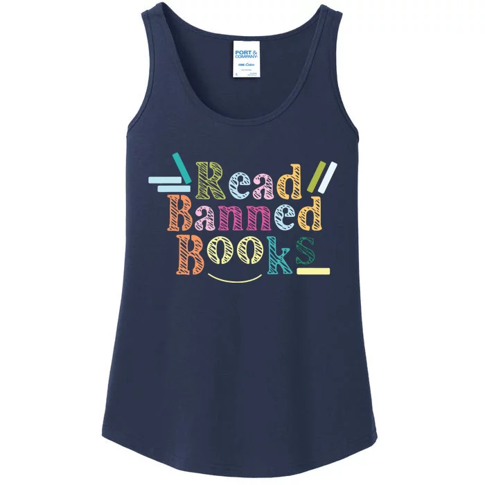 Read Banned Books Banned Books Ladies Essential Tank