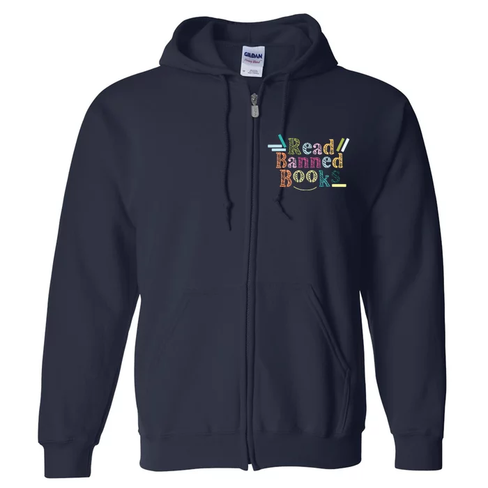 Read Banned Books Banned Books Full Zip Hoodie