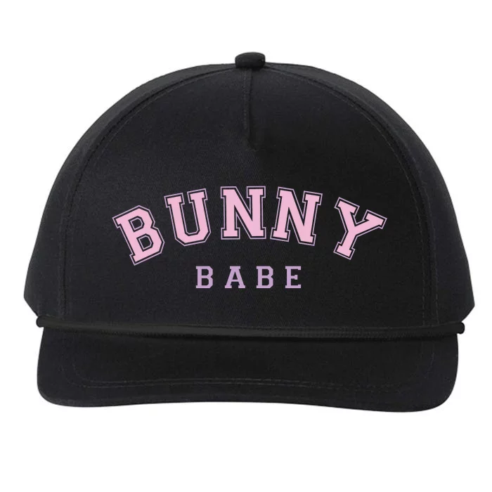 Retro Bunny Babe Funny Easter Day Snapback Five-Panel Rope Hat