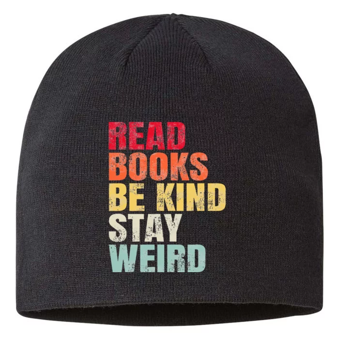 Read Books Be Kind Stay Weird 8 1/2in Sustainable Knit Beanie