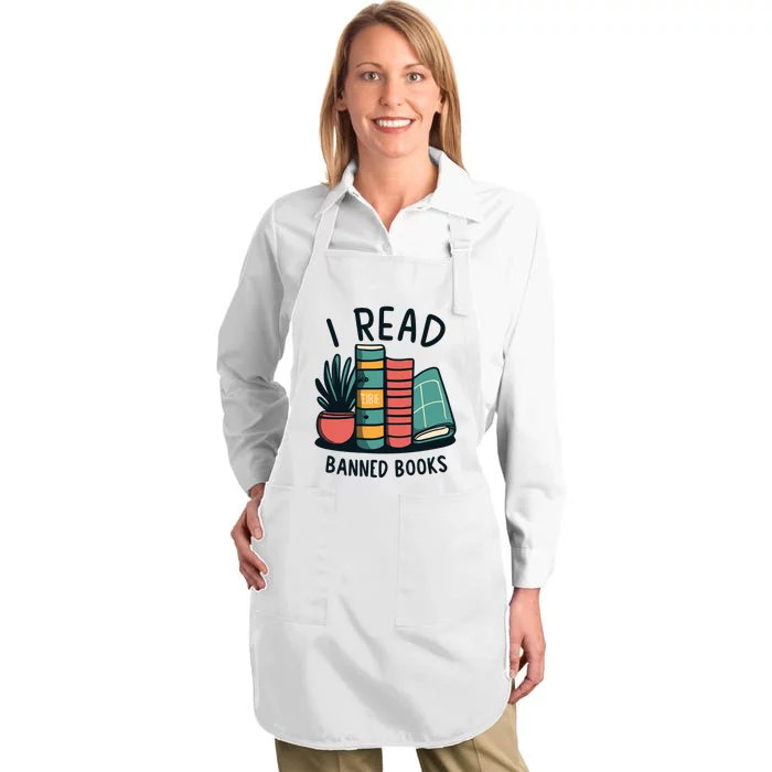 Read Banned Books Full-Length Apron With Pocket