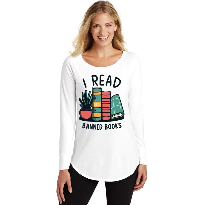 Read Banned Books Women's Perfect Tri Tunic Long Sleeve Shirt