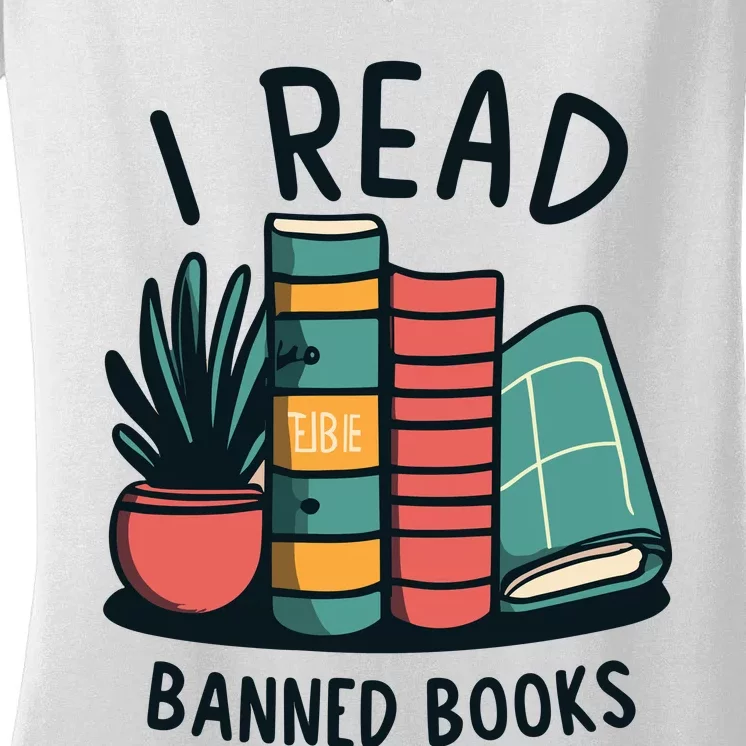 Read Banned Books Women's V-Neck T-Shirt