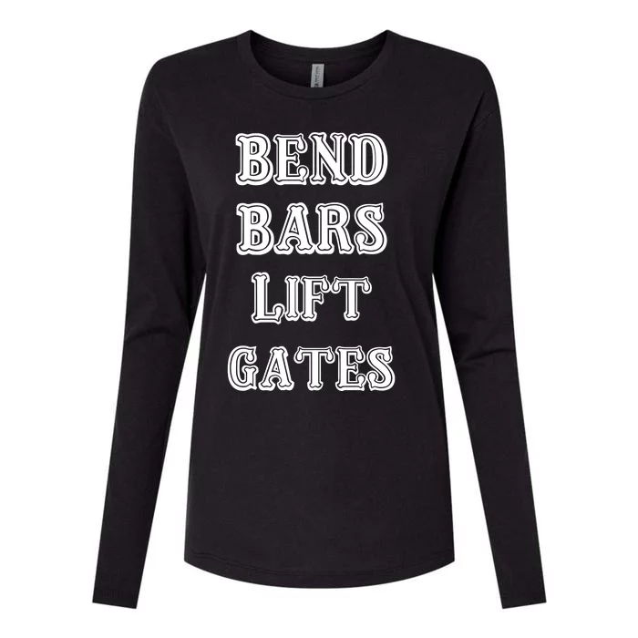 Roguecaliber Bend Bars Lift Gates Womens Cotton Relaxed Long Sleeve T-Shirt