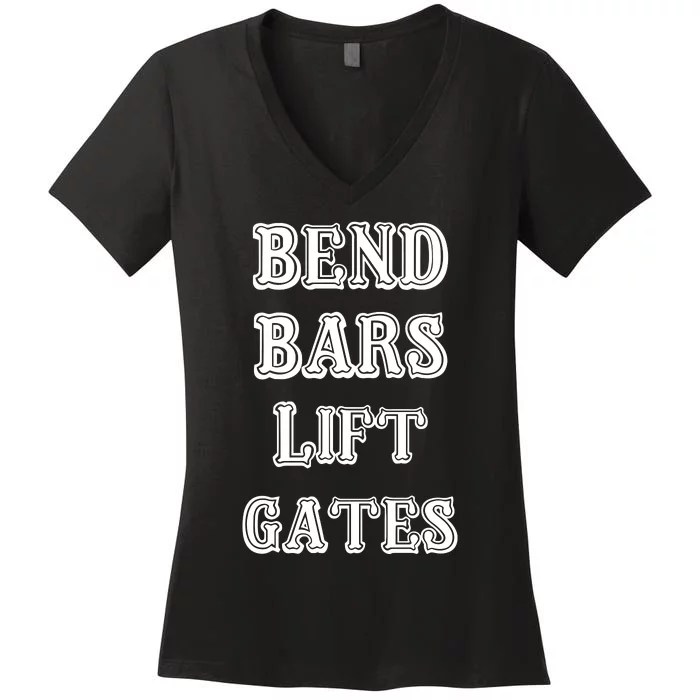 Roguecaliber Bend Bars Lift Gates Women's V-Neck T-Shirt