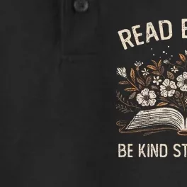 Read Books Be Kind Stay Weird Funny Flower Book Reader Lover Dry Zone Grid Performance Polo