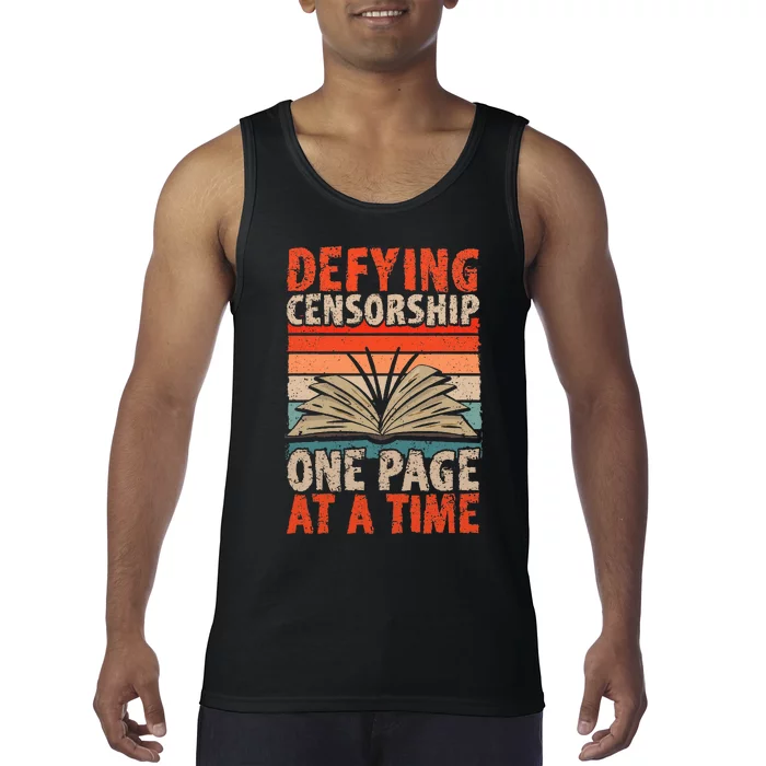 Read Banned Books Defying Censorship Banned Books Tank Top