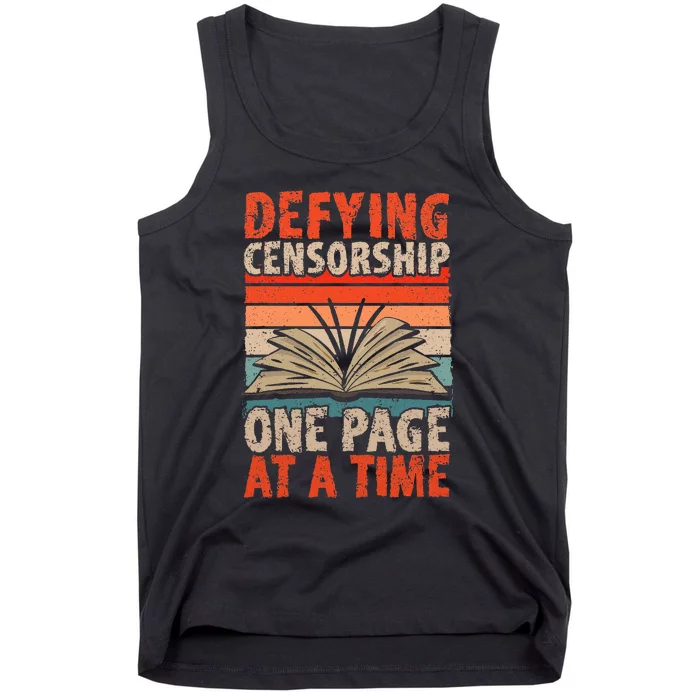 Read Banned Books Defying Censorship Banned Books Tank Top