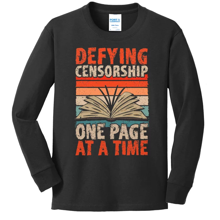 Read Banned Books Defying Censorship Banned Books Kids Long Sleeve Shirt