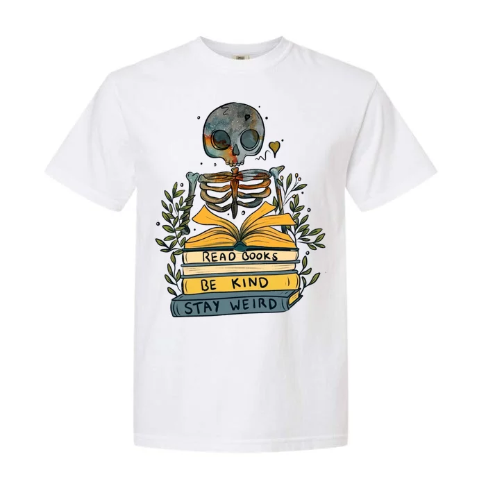 Read Books Be Kind Stay Weird Vintage Retro Bookworm Reading Garment-Dyed Heavyweight T-Shirt