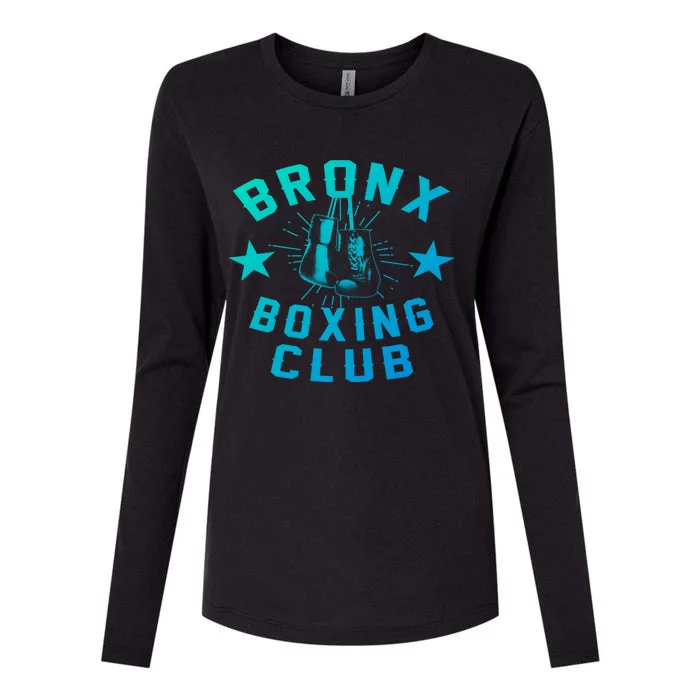 Retro Bronx Boxing Club Vintage Distressed Boxer Gift Womens Cotton Relaxed Long Sleeve T-Shirt