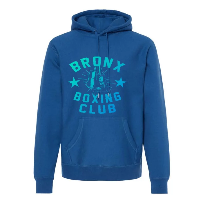 Retro Bronx Boxing Club Vintage Distressed Boxer Gift Premium Hoodie