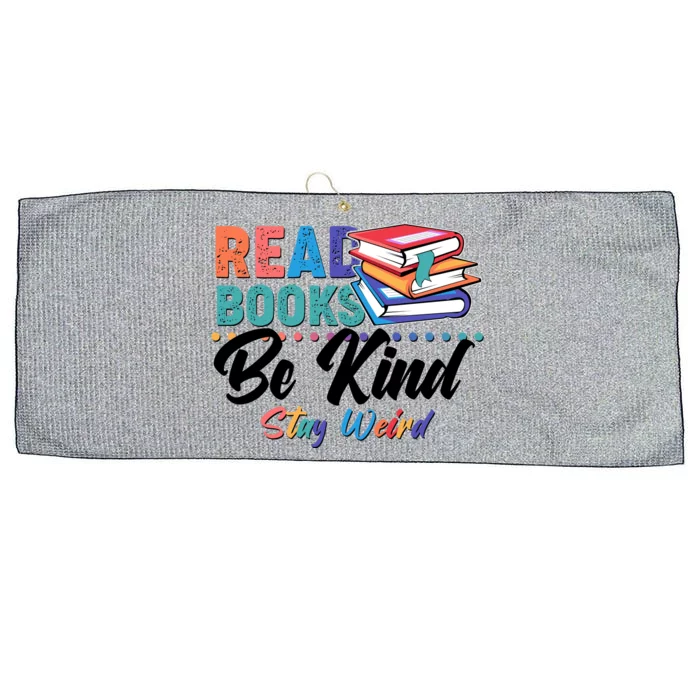 Read Books Be Kind Stay Weird Large Microfiber Waffle Golf Towel