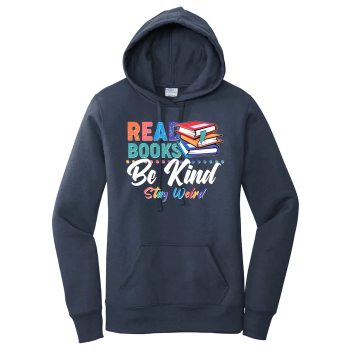 Read Books Be Kind Stay Weird Women's Pullover Hoodie