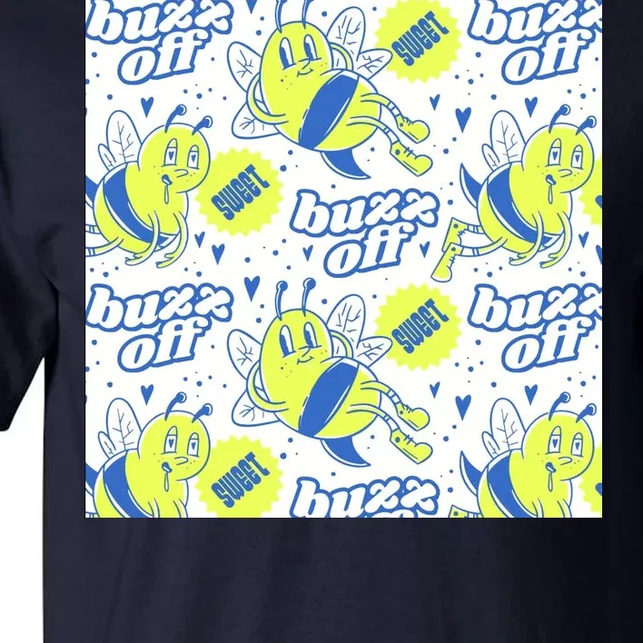 Retro Bee Buzz Off Cartoon Tall T-Shirt