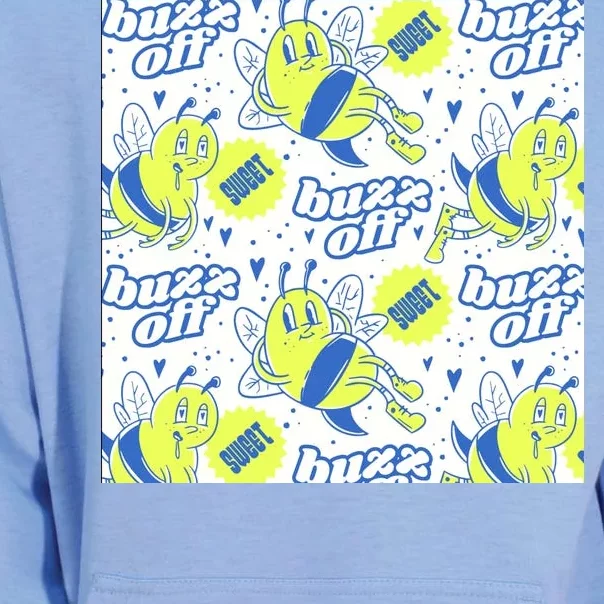 Retro Bee Buzz Off Cartoon Unisex Surf Hoodie