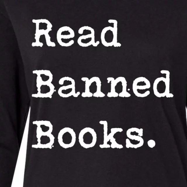 Read Banned Book Funny Reading For Readers Gift Womens Cotton Relaxed Long Sleeve T-Shirt