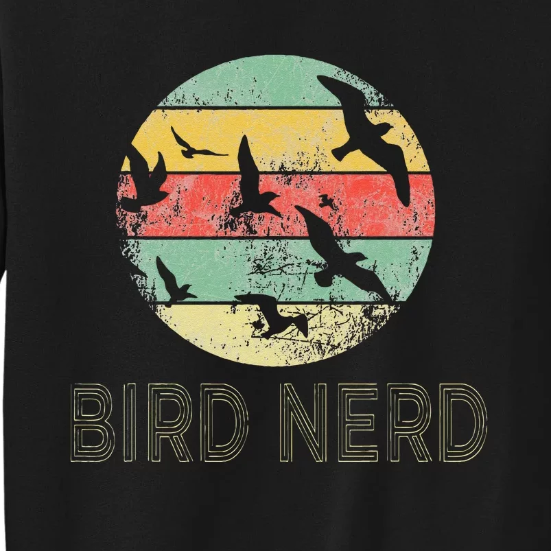 Retro Birding Bird Watching Nerd Funny Bird Watcher Tall Sweatshirt