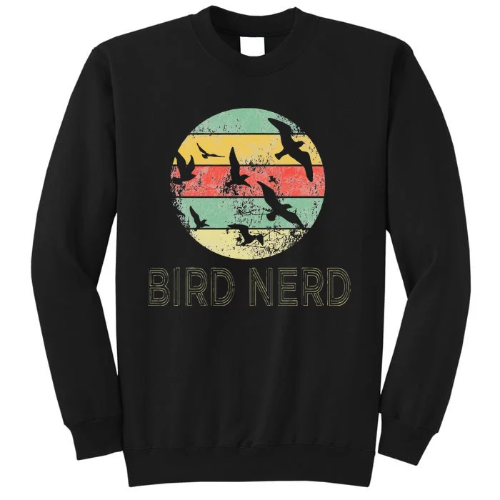 Retro Birding Bird Watching Nerd Funny Bird Watcher Tall Sweatshirt