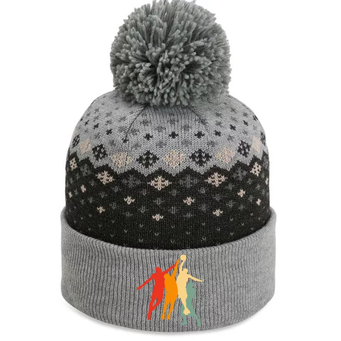 Retro Basketball - Basketball The Baniff Cuffed Pom Beanie