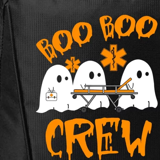 Retro Boo Boo Crew Halloween Nurse Ghost Paramedic City Backpack