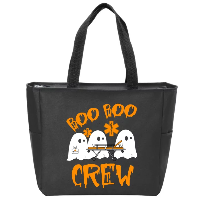 Retro Boo Boo Crew Halloween Nurse Ghost Paramedic Zip Tote Bag