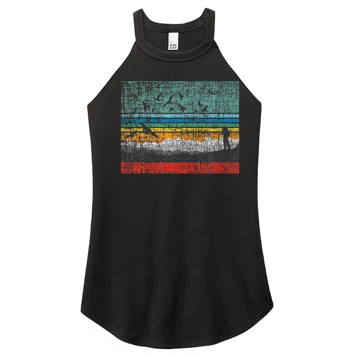 Retro Birding Bird Watching Bird Watcher Birder Women’s Perfect Tri Rocker Tank