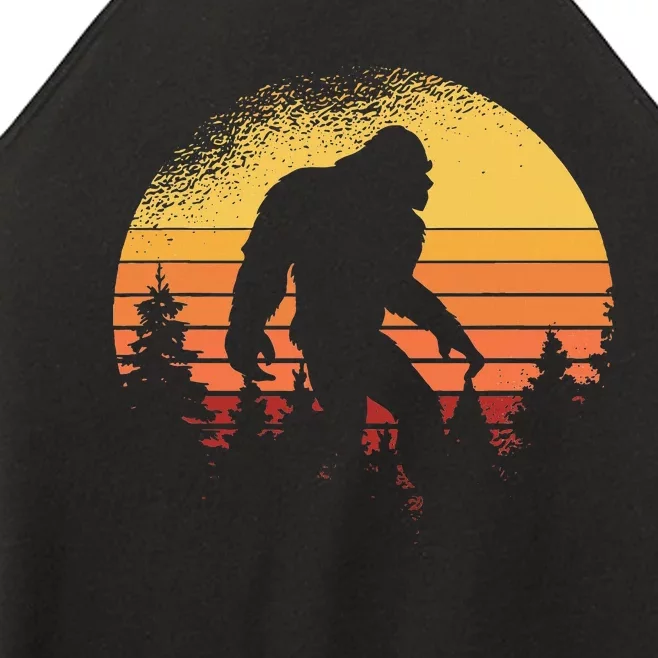 Retro Bigfoot Believer Silhouette Sasquatch Hide And Seek Women’s Perfect Tri Rocker Tank