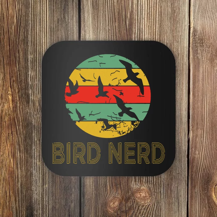 Retro Birding Bird Watching Nerd Funny Bird Watcher Coaster