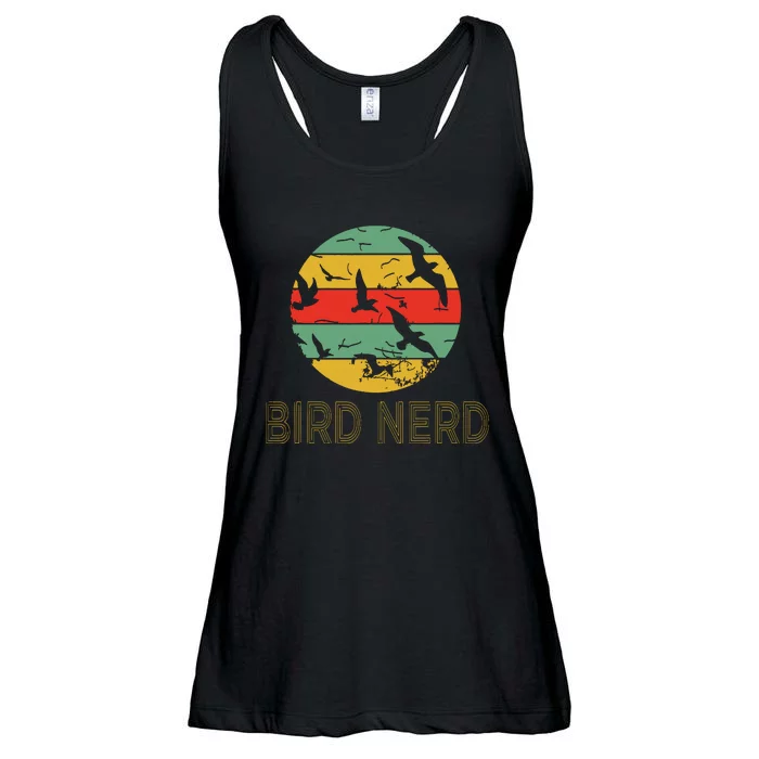 Retro Birding Bird Watching Nerd Funny Bird Watcher Ladies Essential Flowy Tank