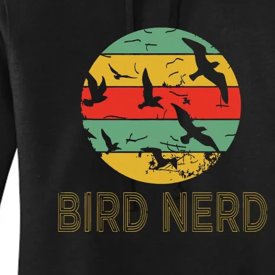 Retro Birding Bird Watching Nerd Funny Bird Watcher Women's Pullover Hoodie