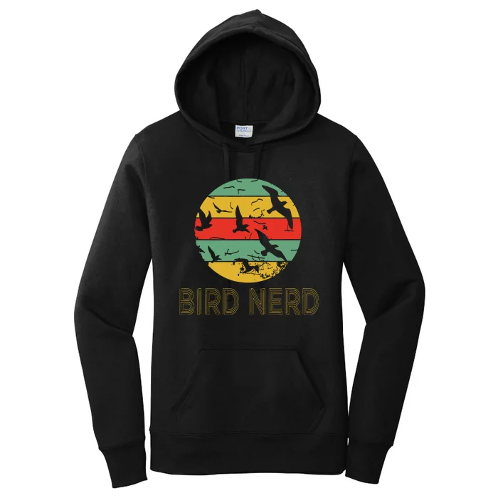 Retro Birding Bird Watching Nerd Funny Bird Watcher Women's Pullover Hoodie