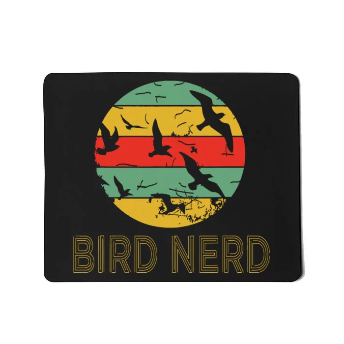 Retro Birding Bird Watching Nerd Funny Bird Watcher Mousepad