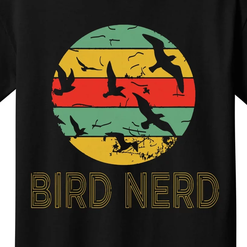 Retro Birding Bird Watching Nerd Funny Bird Watcher Kids T-Shirt