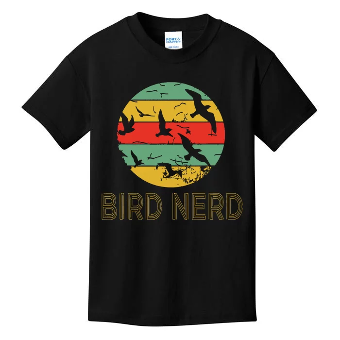 Retro Birding Bird Watching Nerd Funny Bird Watcher Kids T-Shirt