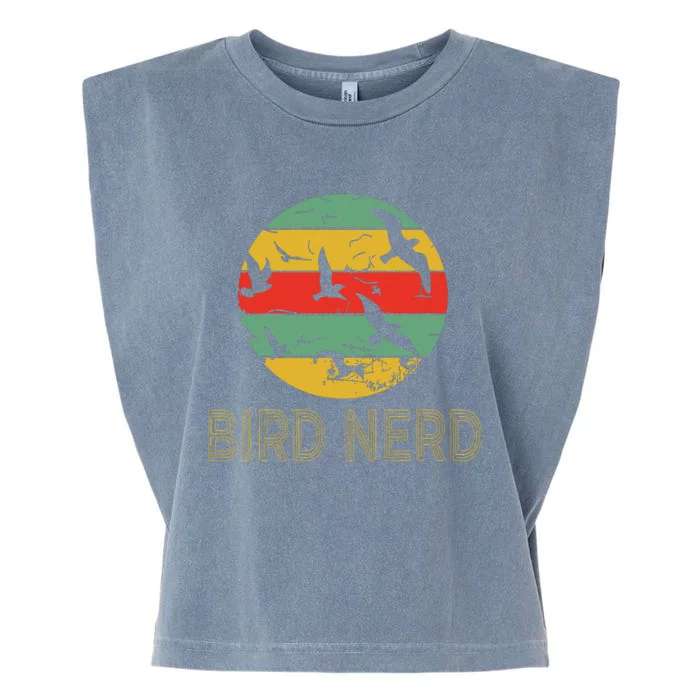 Retro Birding Bird Watching Nerd Funny Bird Watcher Garment-Dyed Women's Muscle Tee