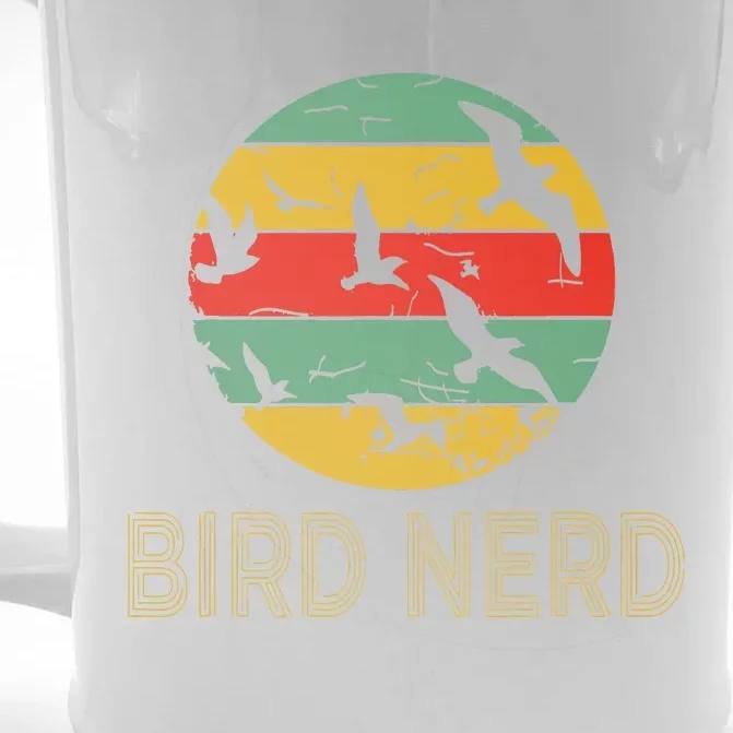 Retro Birding Bird Watching Nerd Funny Bird Watcher Front & Back Beer Stein