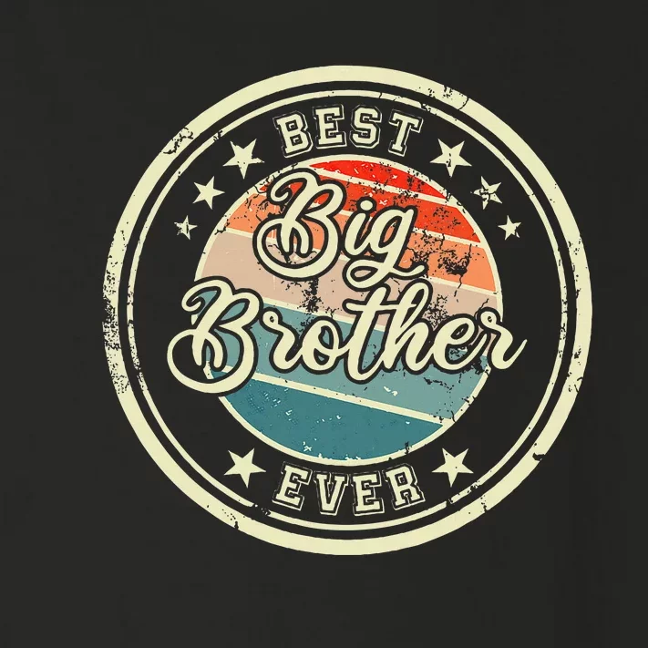 Retro Best Big Brother Ever Big Brother Toddler Long Sleeve Shirt