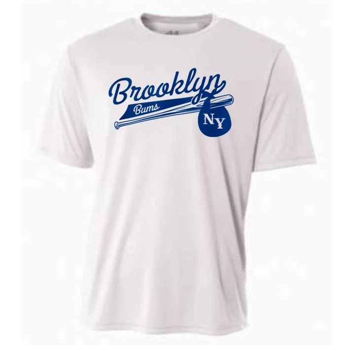 Retro Brooklyn Bums New York Baseball Ebbets Field Cooling Performance Crew T-Shirt