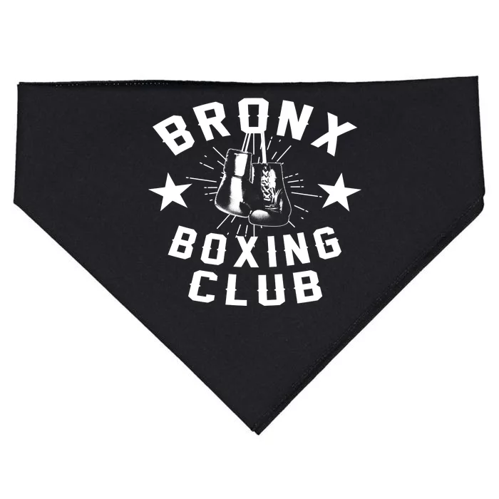 Retro Bronx Boxing Club Vintage Distressed Boxer Gift USA-Made Doggie Bandana