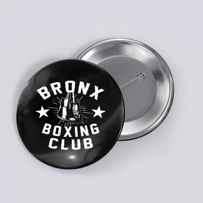 Retro Bronx Boxing Club Vintage Distressed Boxer Gift Button