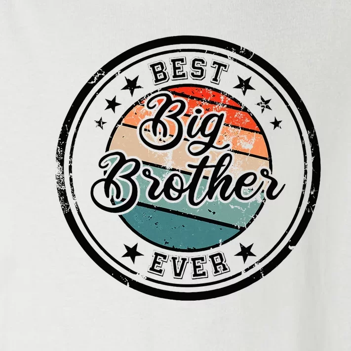 Retro Best Big Brother Ever Big Brother Toddler Long Sleeve Shirt