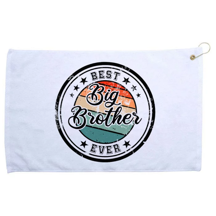 Retro Best Big Brother Ever Big Brother Grommeted Golf Towel