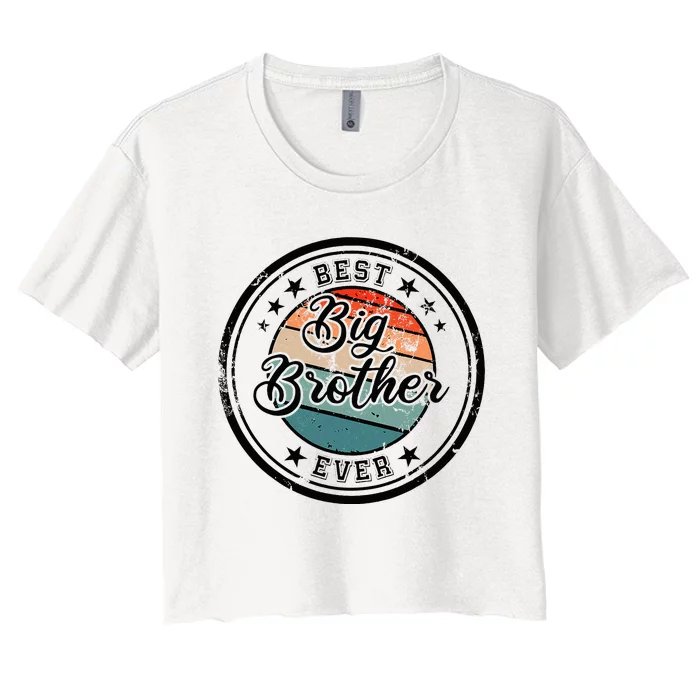 Retro Best Big Brother Ever Big Brother Women's Crop Top Tee